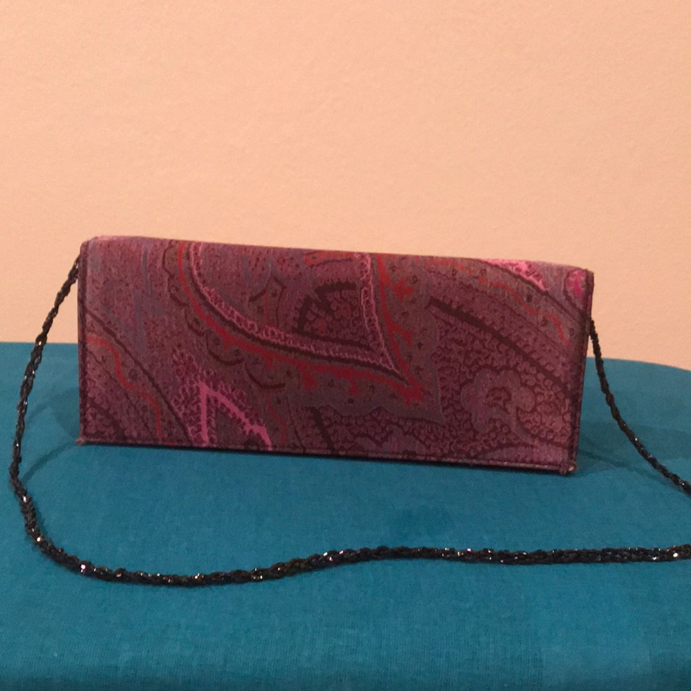 Ann Taylor clutch with optional sparkle strap